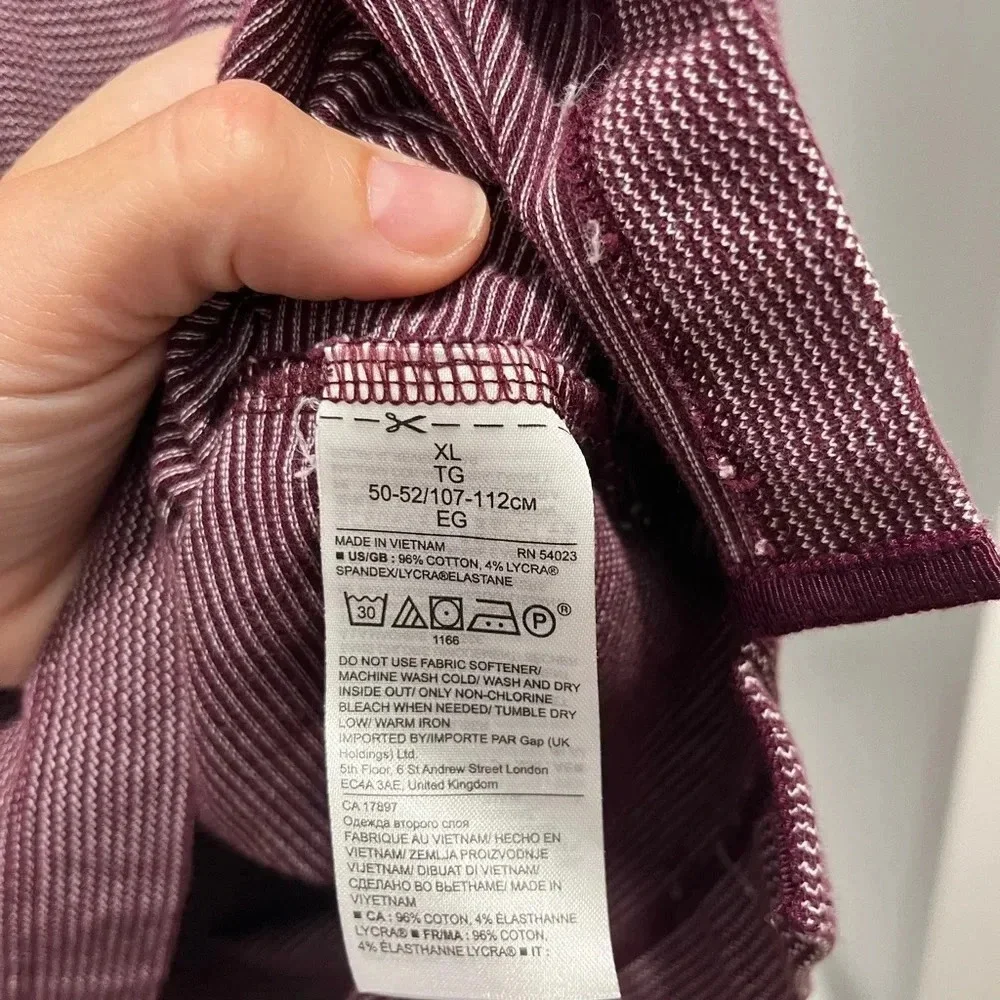 Banana Republic Performance Knit burgundy/white collared polo XL mens